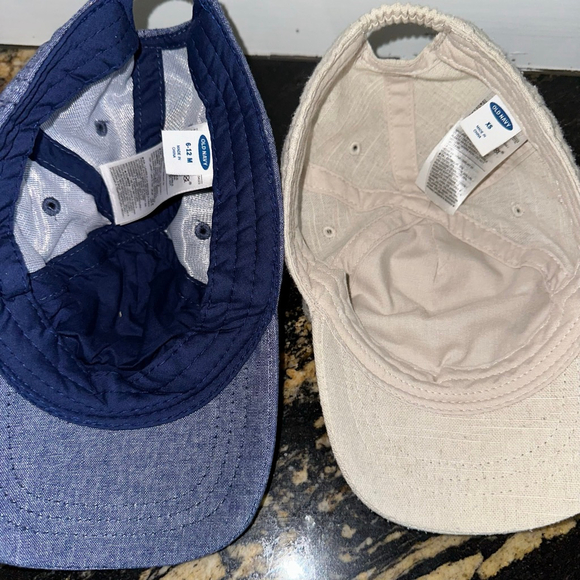 Lot of 2 Old Navy Baby Boy Hats Cap Tan Cream Blue Denim 6-12 Months / Size XS - Picture 6 of 10